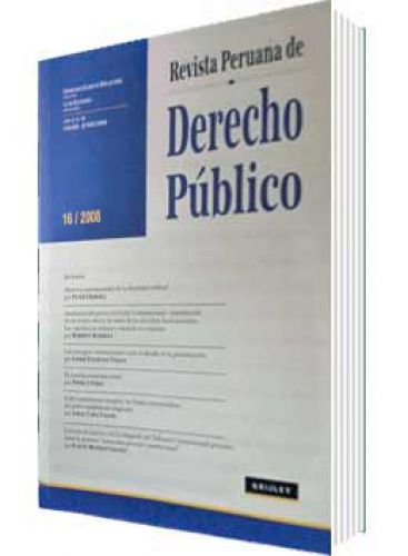 REVISTA PERUANA DE DERECHO PÚBLICO 16 REVISTA PERUANA DE DERECHO PÚBLICO 16